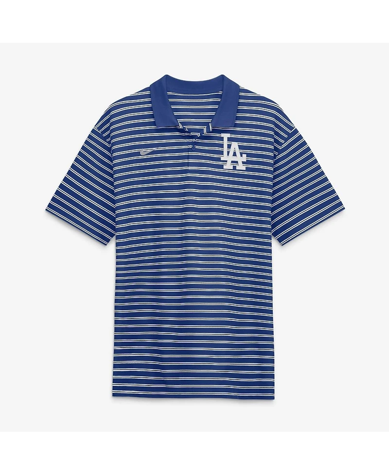 Nike Men's Royal/White Los Angeles Dodgers Striped Victory Dri-fit Polo Shirt