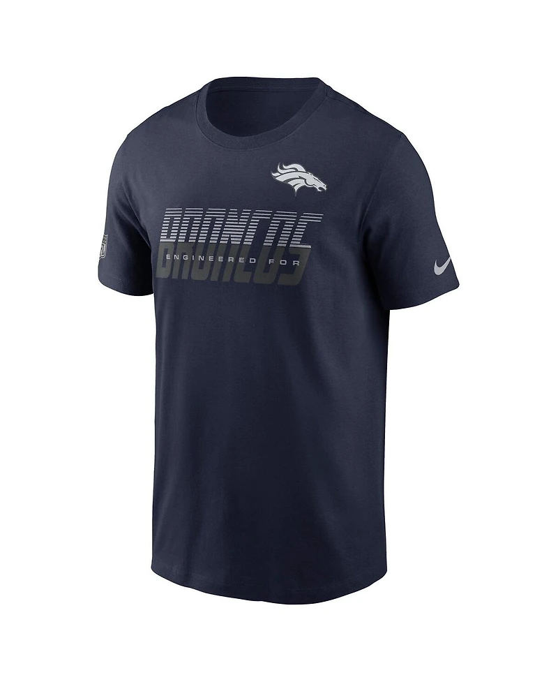 Nike Men's Navy Denver Broncos Sideline Dri-fit T-Shirt