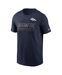 Nike Men's Navy Denver Broncos Sideline Dri-fit T-Shirt