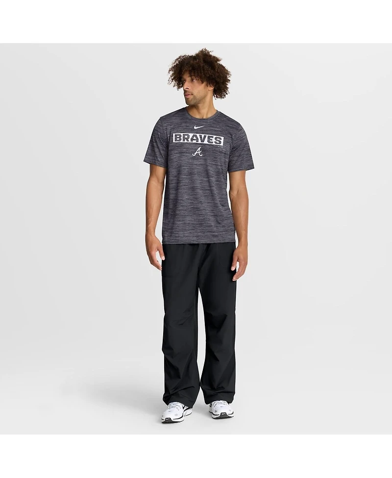 Nike Men's Black Atlanta Braves Velocity Dri-fit T-Shirt