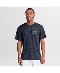 Nike Men's Navy Chicago Bears Sideline Double Covered Dri-fit Velocity T-Shirt