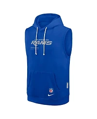 Nike Men's Royal Los Angeles Rams Sideline Standard Issue Dri-fit Sleeveless Hoodie