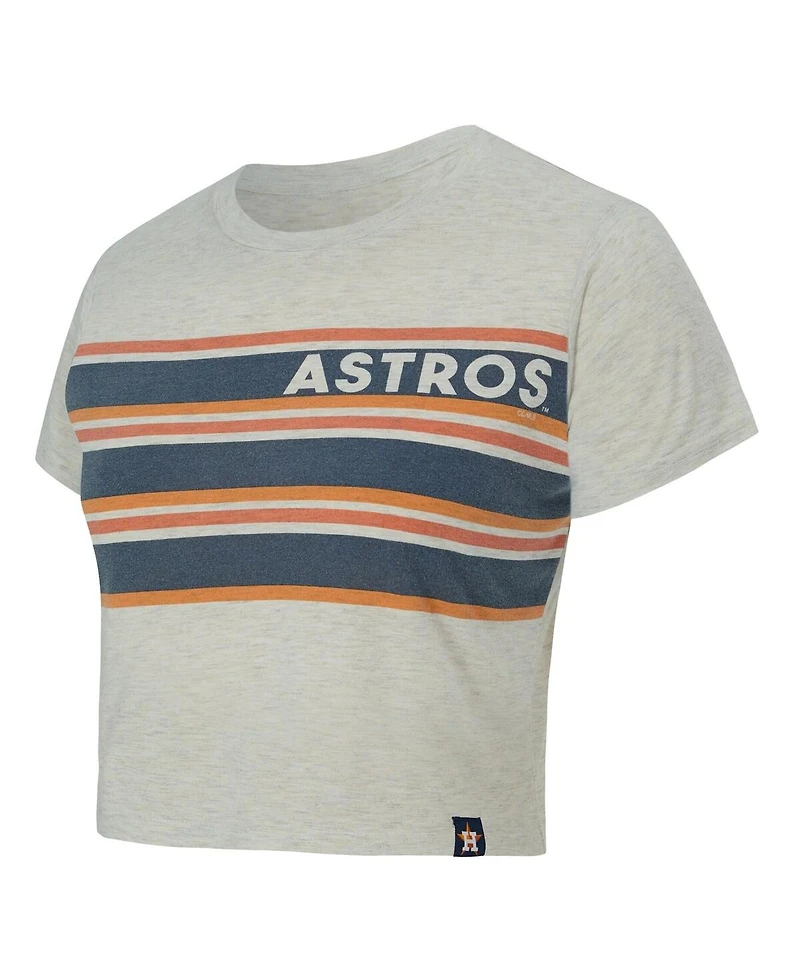Concepts Sport Women's Cream Houston Astros Birch Cropped T-Shirt