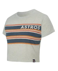 Concepts Sport Women's Cream Houston Astros Birch Cropped T-Shirt
