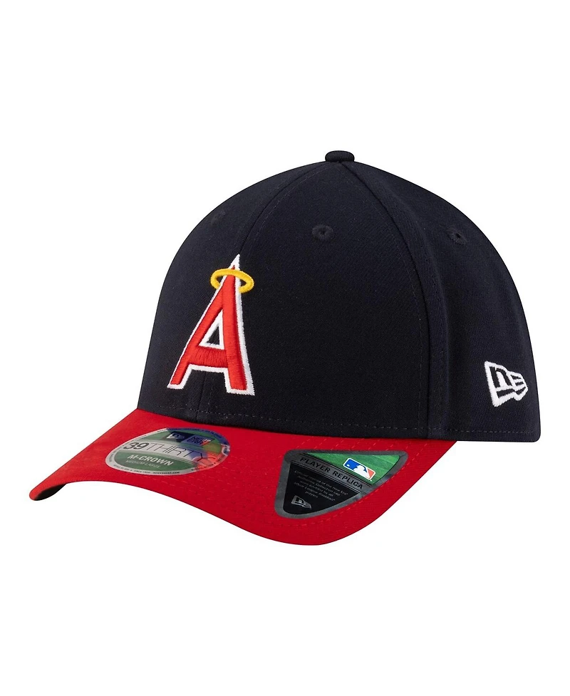 New Era Men's Navy Los Angeles Angels Alternate Player Replica 39THIRTY M-Crown Flex Hat