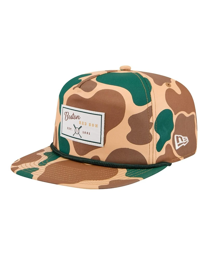 New Era Men's Camo Boston Red Sox Duck 19TWENTY Adjustable Hat
