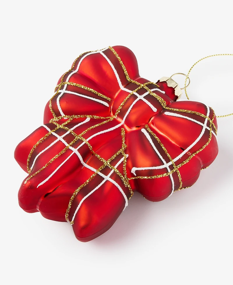Holiday Lane Cozy Cabin Plaid Bow Ornament, Macy's Exclusive