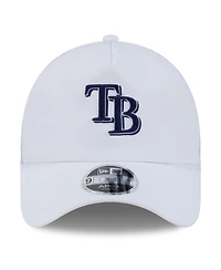 New Era Men's White Tampa Bay Rays 2026 Batting Practice Apex 9FORTY Adjustable Trucker Hat