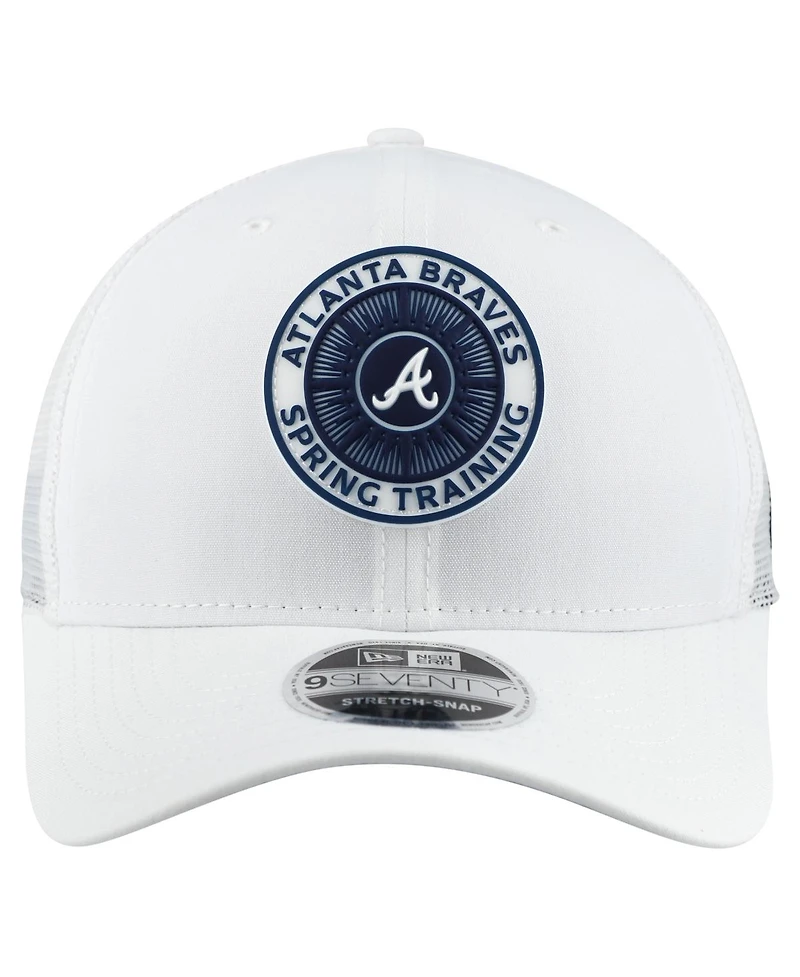 New Era Men's White Atlanta Braves 2026 Spring Training Fan Pack 9SEVENTY Adjustable Trucker Hat