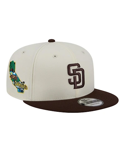 New Era Men's Cream/Brown San Diego Padres Localized 9FIFTY Snapback Hat