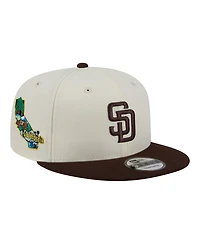 New Era Men's Cream/Brown San Diego Padres Localized 9FIFTY Snapback Hat