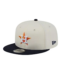 New Era Men's Cream/Navy Houston Astros Localized 9FIFTY Snapback Hat