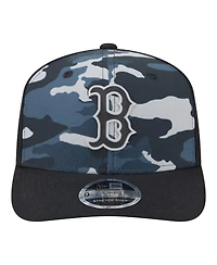 New Era Men's Black Boston Red Sox Tonal Camo 9SEVENTY Stretch-Snap Hat