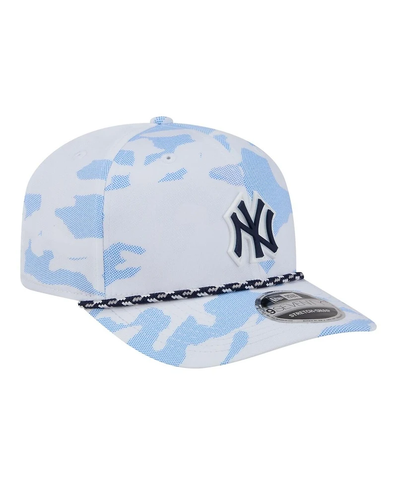 New Era Men's White New York Yankees Camo Rope 9SEVENTY Adjustable Hat