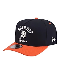 New Era Men's Navy/Orange Detroit Tigers Arched A-Frame 9FIFTY Adjustable Hat
