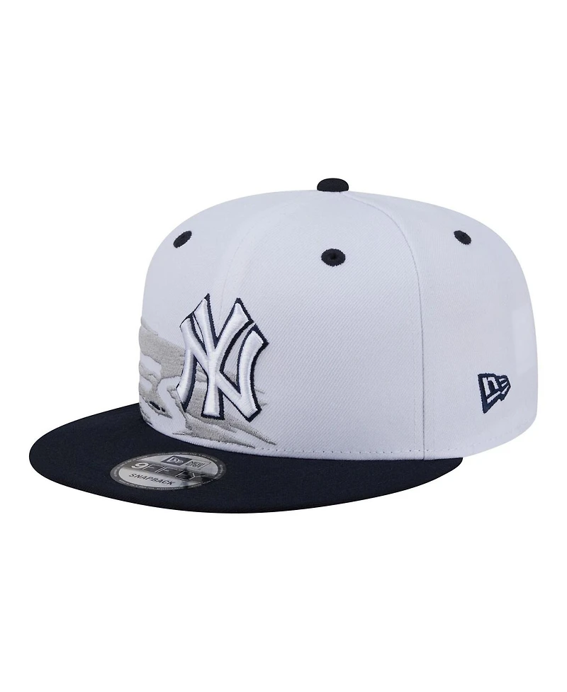 New Era Men's White/Navy New York Yankees 9FIFTY Snapback Hat