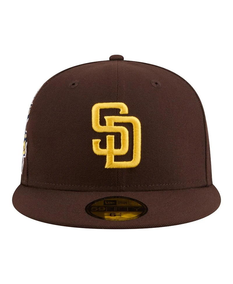 New Era Men's Brown San Diego Padres Hidden Hit 59FIFTY Fitted Hat