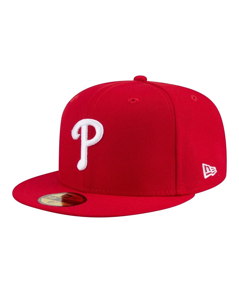 New Era Men's Red Philadelphia Phillies Hidden Hit 59FIFTY Fitted Hat
