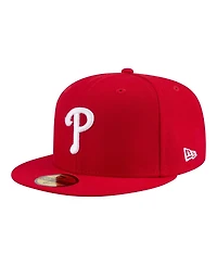 New Era Men's Red Philadelphia Phillies Hidden Hit 59FIFTY Fitted Hat