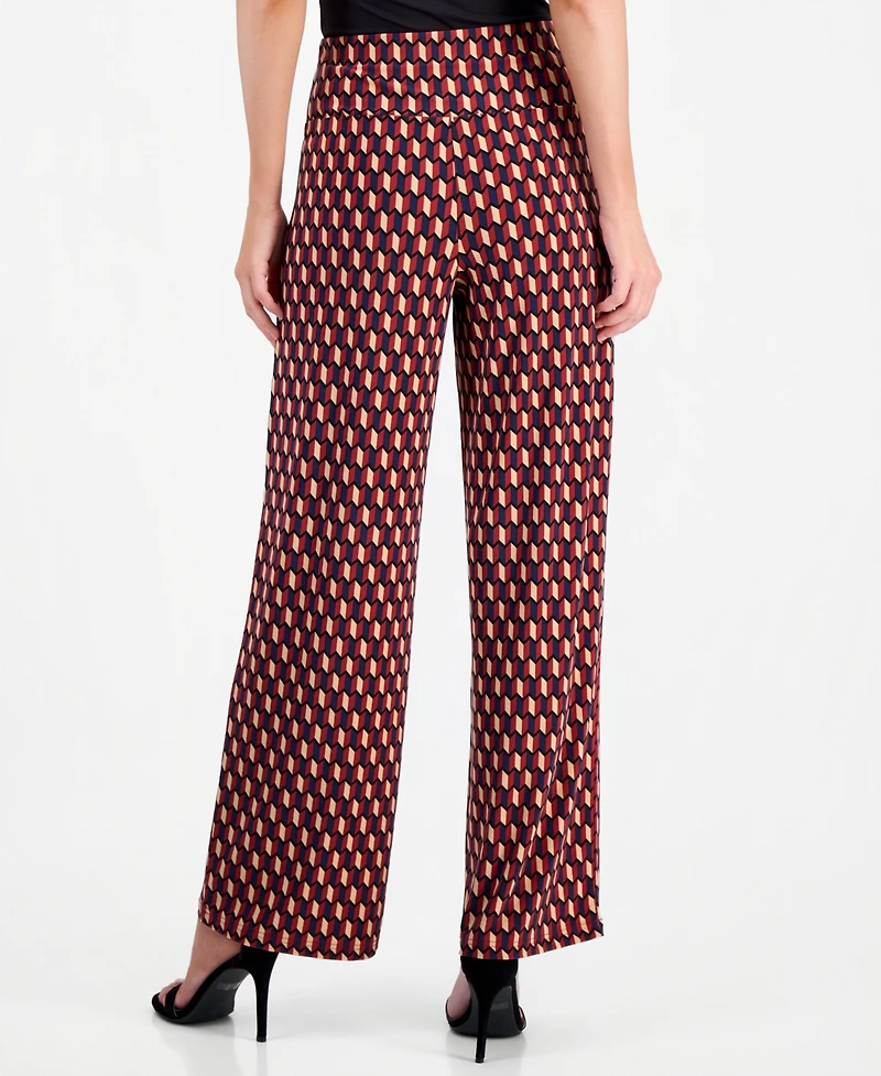Anne Klein Petite Wide Leg Pull-On Palazzo Pants