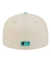 New Era Men's Light Beige/Turquoise Detroit Tigers Two-Tone Color Pack 59FIFTY Fitted Hat
