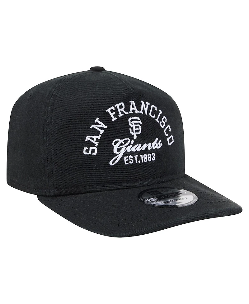 New Era Men's Black San Francisco Giants Stacked 19TWENTY Adjustable Hat