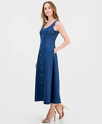 Anne Klein Women's Sleeveless Button-Front Dress
