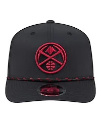 New Era Men's Black Denver Nuggets Sport Rope Vented Stretch-Snap 9SEVENTY Hat