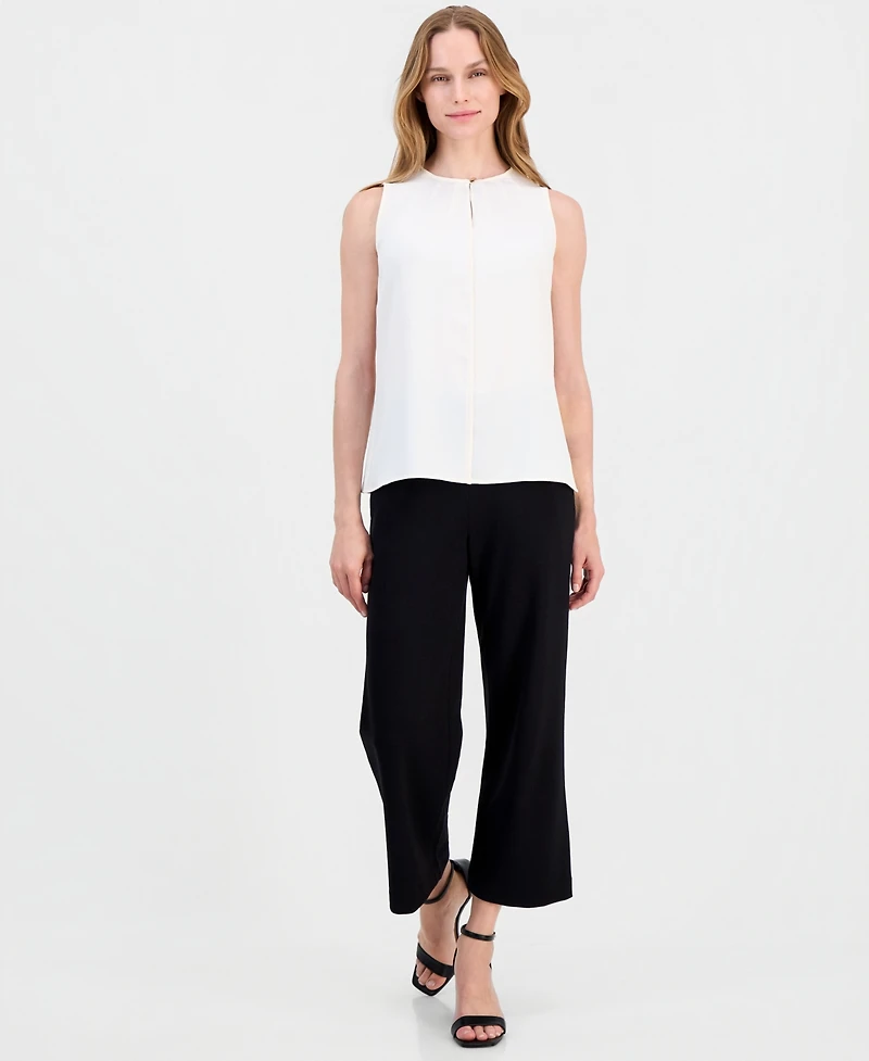 Anne Klein Women's Keyhole-Neck Sleeveless Blouse