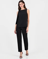 Anne Klein Women's Tie-Shoulder Sleeveless Blouse