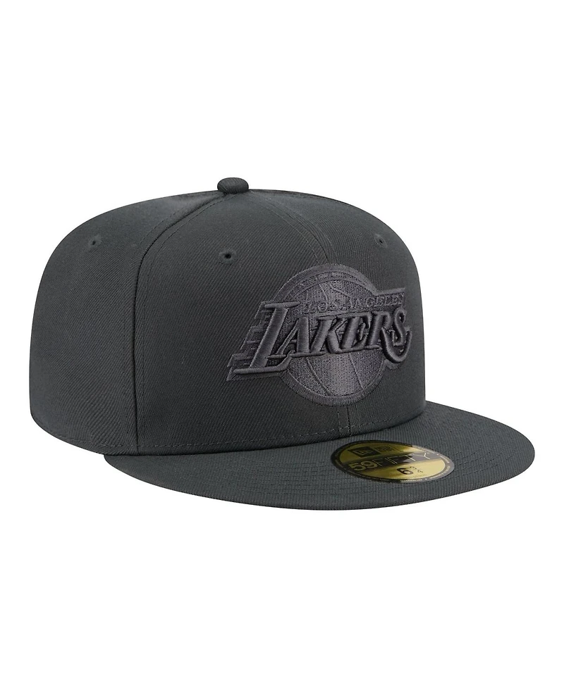 New Era Men's Charcoal Los Angeles Lakers Tonal Color Pack 59FIFTY Fitted Hat