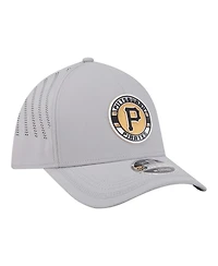 New Era Men's Gray Pittsburgh Pirates Patch 39THIRTY A-Frame M-Crown Perforated Flex Hat