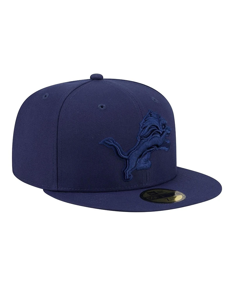 New Era Men's Navy Detroit Lions Color Pack 59FIFTY Fitted Hat