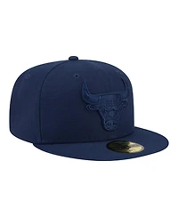 New Era Men's Navy Chicago Bulls Tonal Color Pack 59FIFTY Fitted Hat
