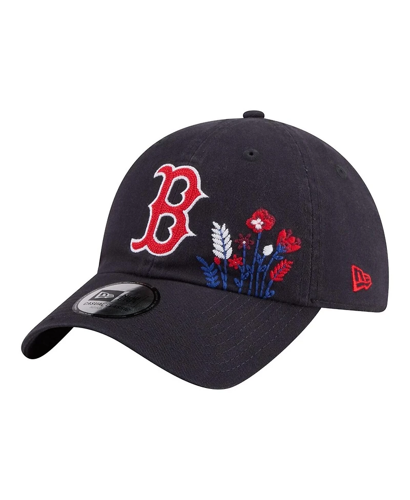 New Era Women's Navy Boston Red Sox Wildflower Casual Classic Adjustable Hat