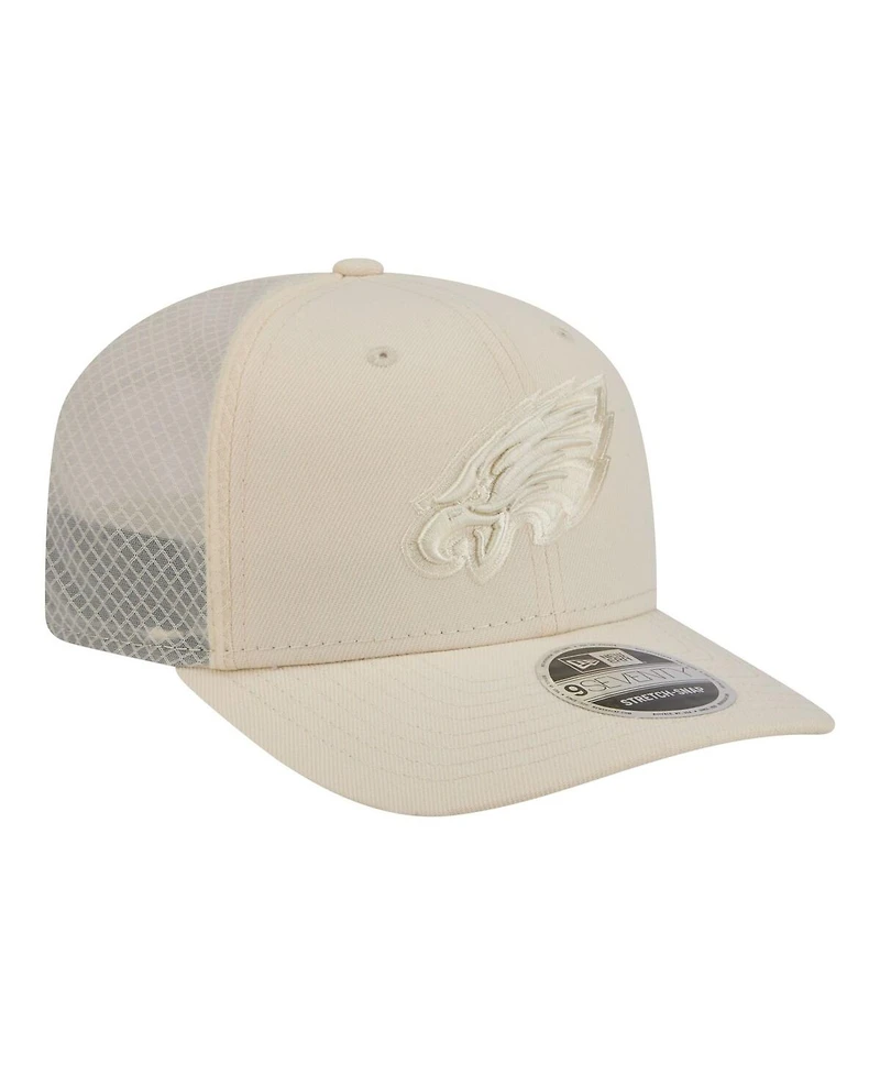 New Era Men's Cream Philadelphia Eagles Color Pack 9SEVENTY Adjustable Hat