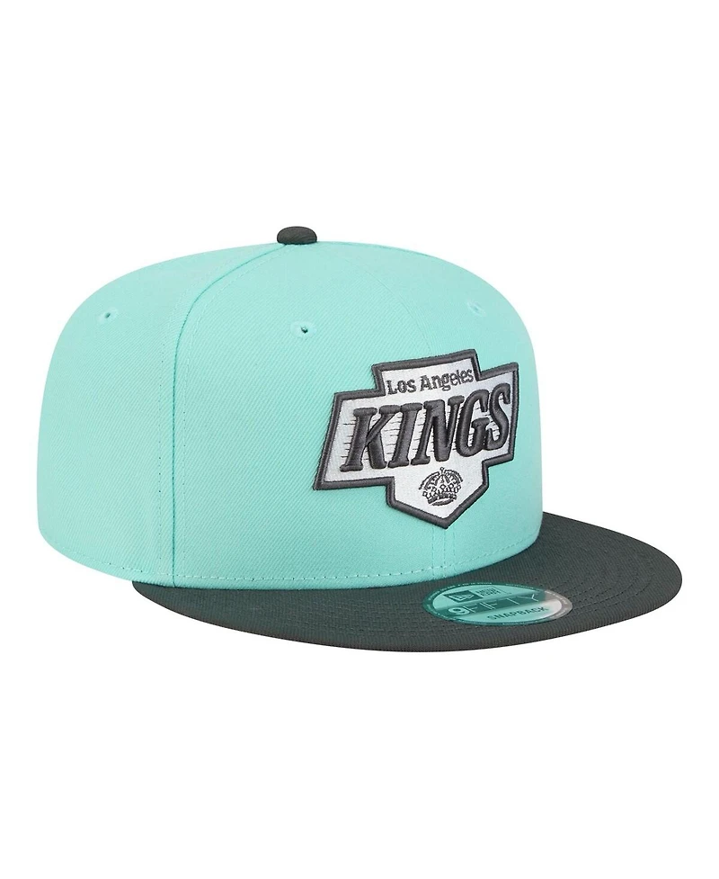 New Era Men's Turquoise/Charcoal Los Angeles Kings Two-Tone Color Pack 9FIFTY Snapback Hat