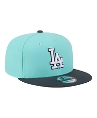New Era Men's Turquoise/Charcoal Los Angeles Dodgers Two-Tone Color Pack 9FIFTY Snapback Hat