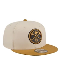 New Era Men's Cream/Tan Denver Nuggets Two-Tone Color Pack 9FIFTY Snapback Hat