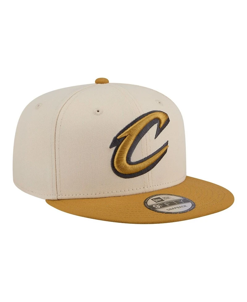 New Era Men's Cream/Tan Cleveland Cavaliers Two-Tone Color Pack 9FIFTY Snapback Hat