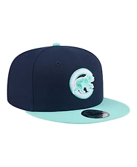 New Era Men's Navy/Turquoise Chicago Cubs 2-Tone Color Pack 9FIFTY Snapback Hat