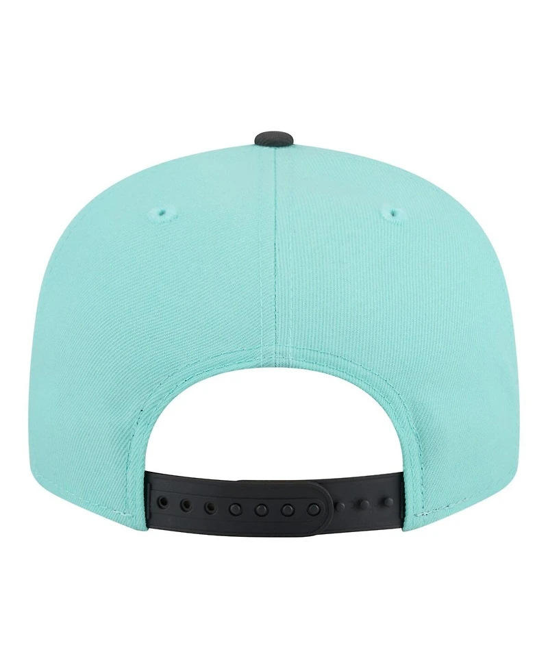 New Era Men's Turquoise/Charcoal Chicago Bulls Color Pack Two-Tone 9FIFTY Snapback Hat