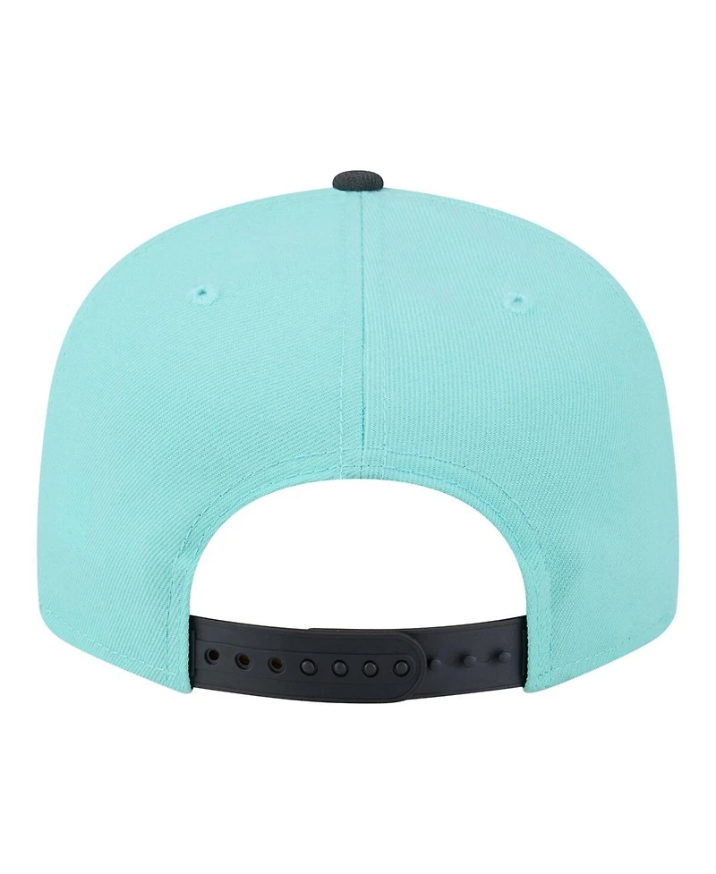 New Era Men's Turquoise/Charcoal Atlanta Hawks Color Pack Two-Tone 9FIFTY Snapback Hat