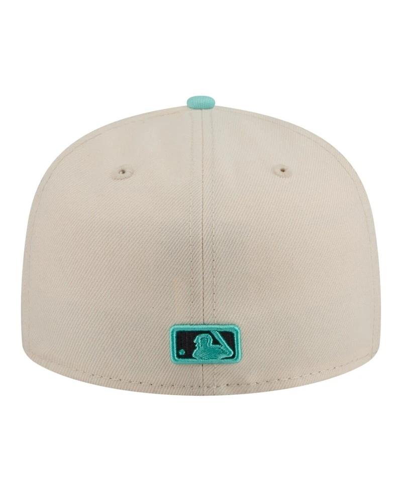 New Era Men's Light Beige/Turquoise St. Louis Cardinals Two-Tone Color Pack 59FIFTY Fitted Hat