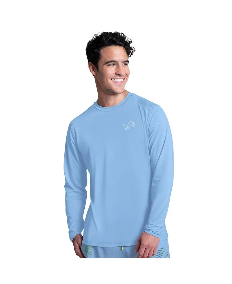 Margaritaville Men's Light Blue Detroit Lions Life's A Beach Long Sleeve Rashguard