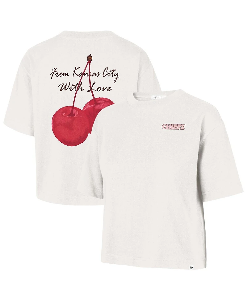 '47 Brand Women's Cream Kansas City Chiefs Love Letter Reed T-Shirt