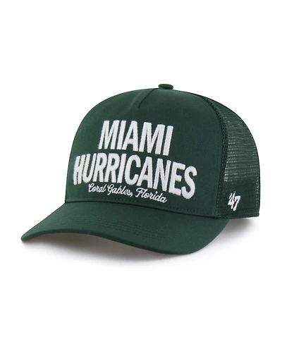 '47 Brand Men's Green Miami Hurricanes Contemporary Hitch Trucker Adjustable Hat