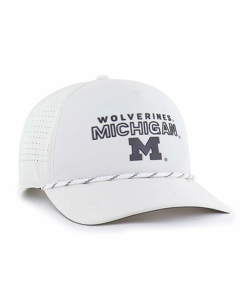 '47 Brand Men's White Michigan Wolverines Forward Vent Hitch Rope Adjustable Hat