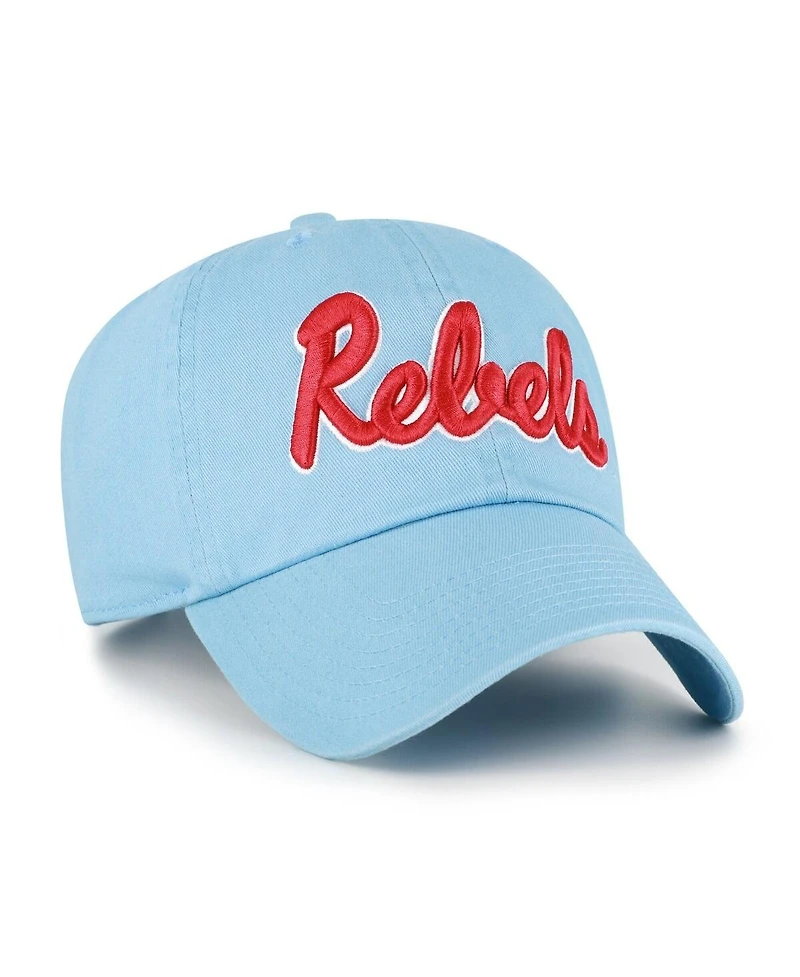 '47 Brand Men's Light Blue Ole Miss Rebels Clean Up Adjustable Hat