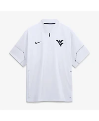 Nike Men's White West Virginia Mountaineers 2026 Sideline Short Sleeve Quarter-Zip Coach Jacket